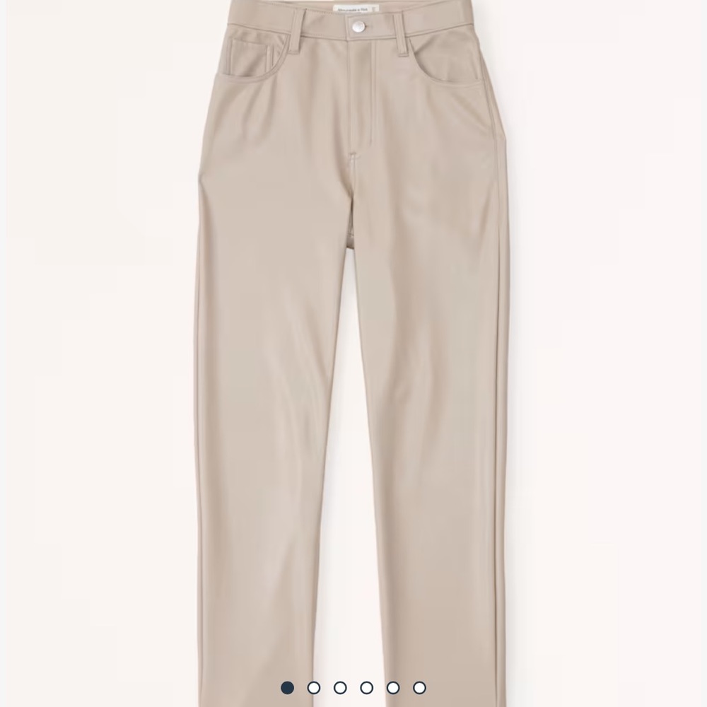 Abercrombie Curve Love 90s Straight Vegan Leather Pants- 26S